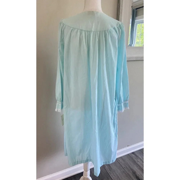 NWT Vintage Barbizon Nightgown Robe Blue Embroidery Lace Small S New - Picture 3 of 5